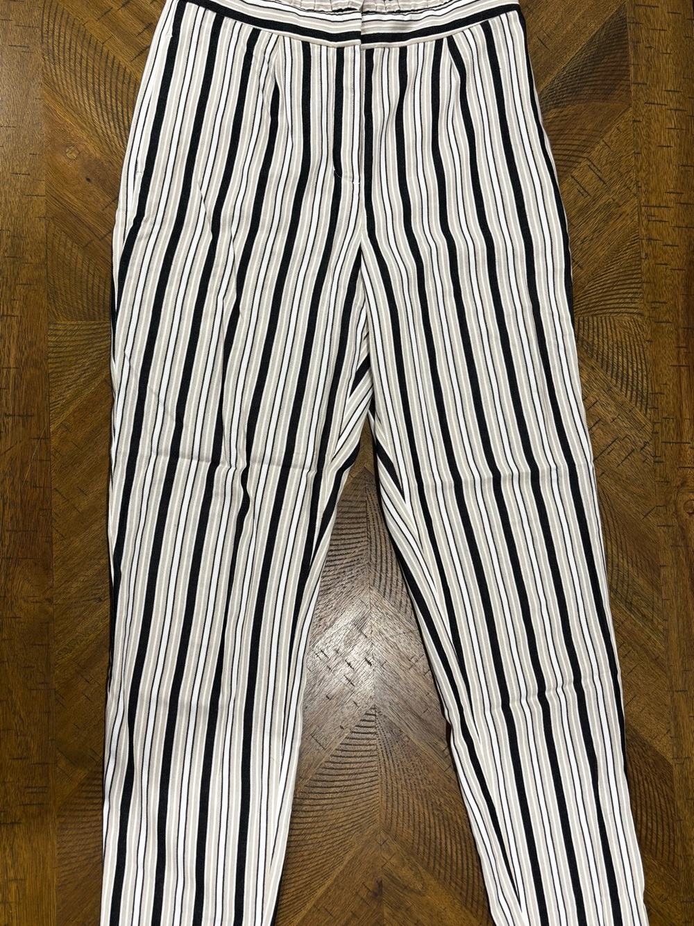 Express Black and White Vertical Stripe Kids Pants